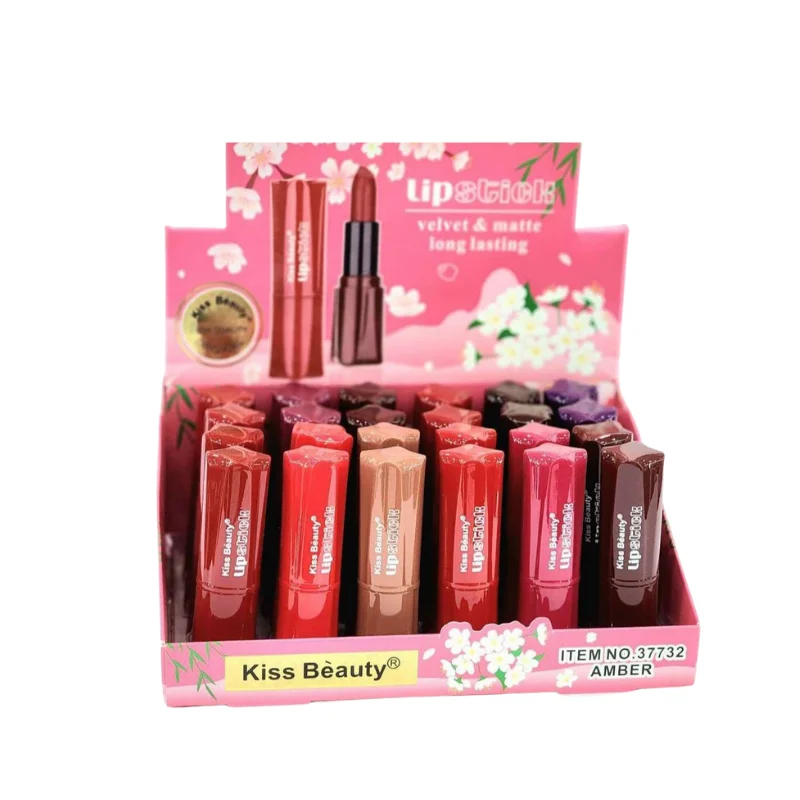 kiss beauty velvet matte lipstick color 1299- 24pcs kiss beauty velvet matte lipstick color 1299- 24pcs