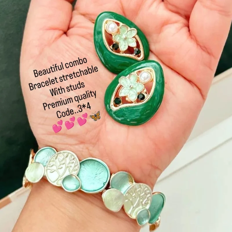 gj (46) Silver Leaf Jewelry Set gj