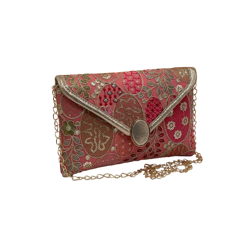 499 sm (9) Embroidered Envelope Clutch Bags