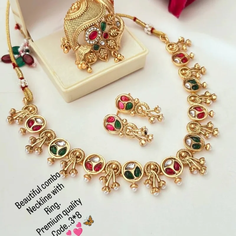 gj (27) Choker Necklace Set gj