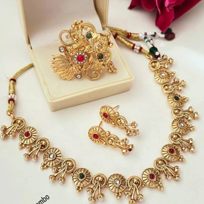 gj (28) Choker Necklace Set gj