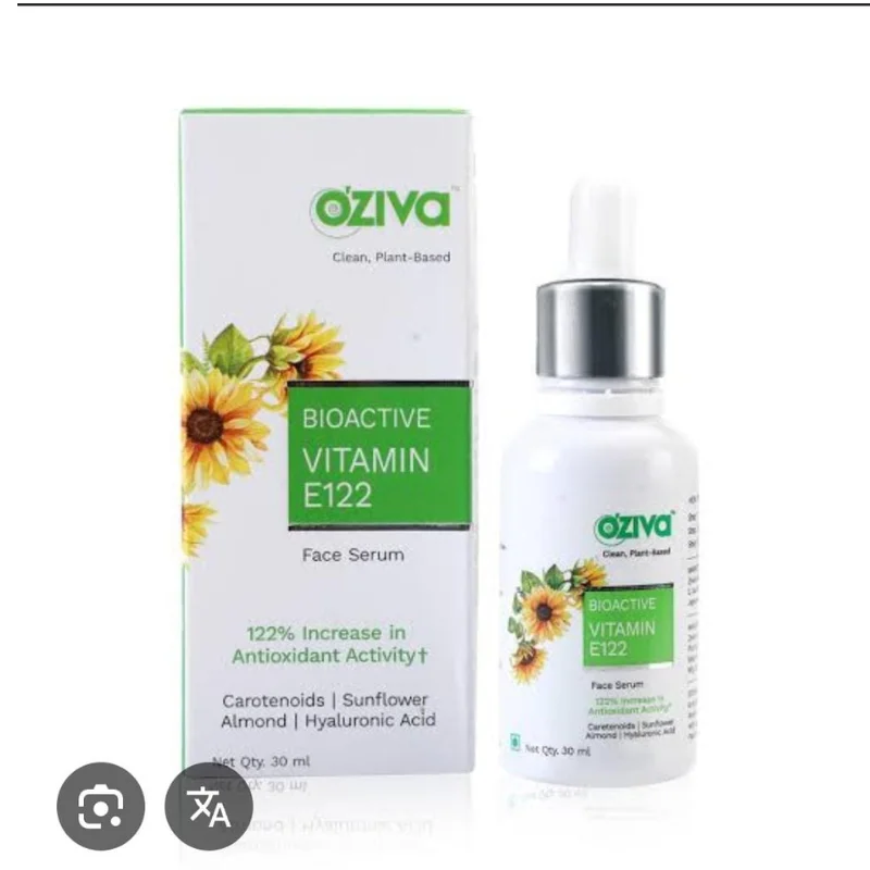 kt (7) OZiva Bioactive Vitamin E122 Face Serum for Deep Hydration & Skin Radiance