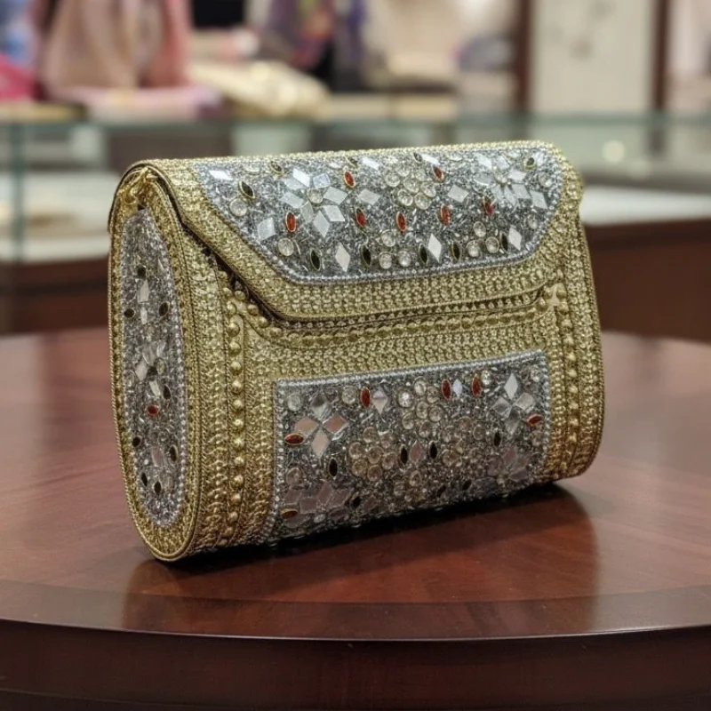 sm (29) Handcrafted Ethnic Mosaic Evening Bag